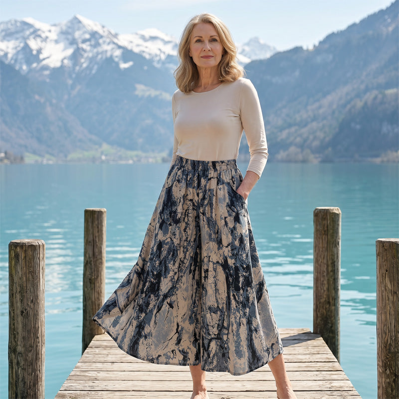 ⏰ 50% KORTING 🌬️ Luchtige capribroek, elastische taille & slankmakende snit