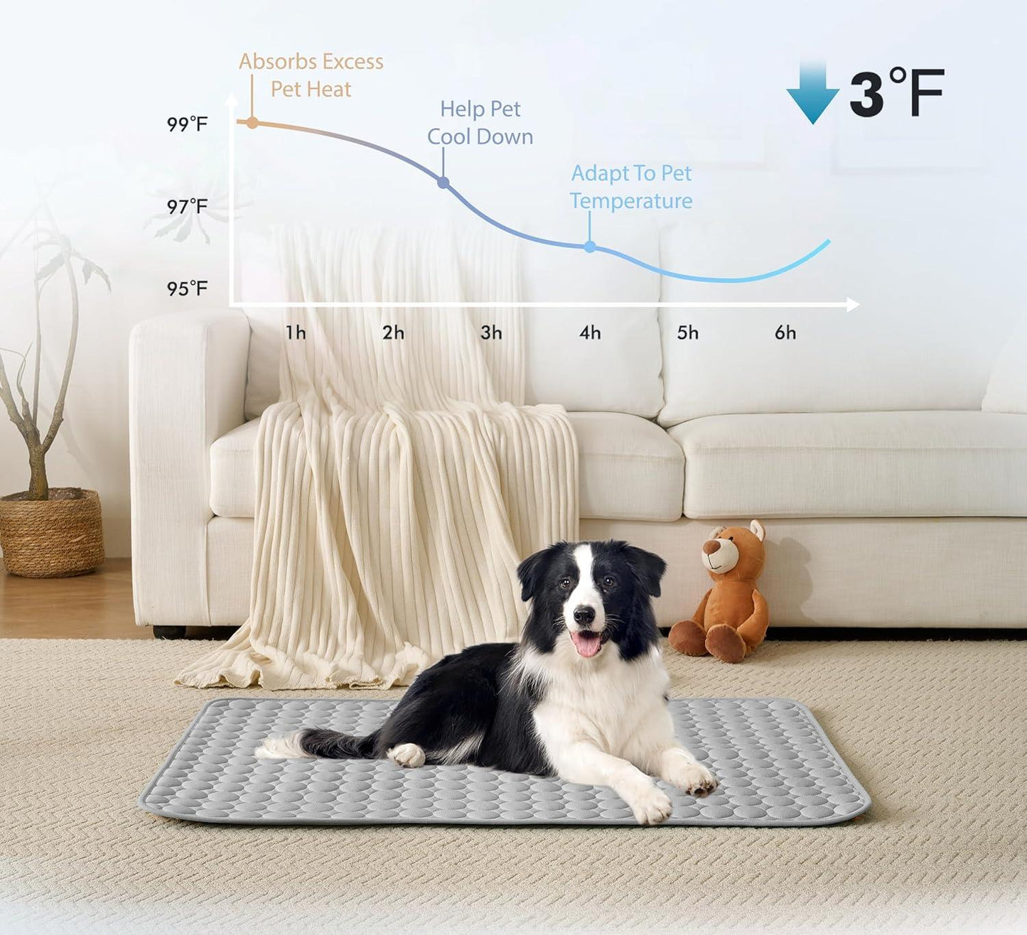 ⏰ 50% KORTING 🐾 Kat & Hond Koelmat, natuurlijke koeling zonder stroom & gel, diverse maten