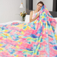 ❄️ZOMERSPECIALE AANBIEDING 50 % KORTING🌀 Ultrazachte pluche deken in tie-dye-look