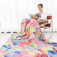 ❄️ZOMERSPECIALE AANBIEDING 50 % KORTING🌀 Ultrazachte pluche deken in tie-dye-look