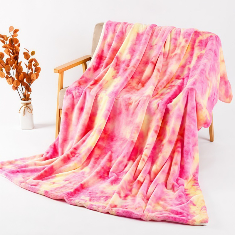 ❄️ZOMERSPECIALE AANBIEDING 50 % KORTING🌀 Ultrazachte pluche deken in tie-dye-look