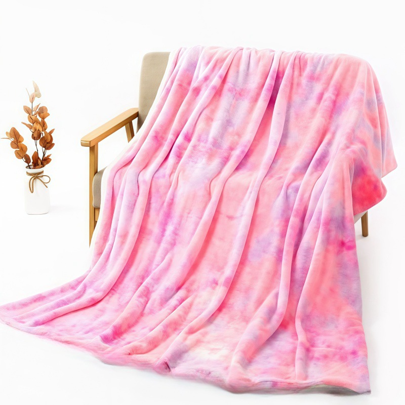 ❄️ZOMERSPECIALE AANBIEDING 50 % KORTING🌀 Ultrazachte pluche deken in tie-dye-look