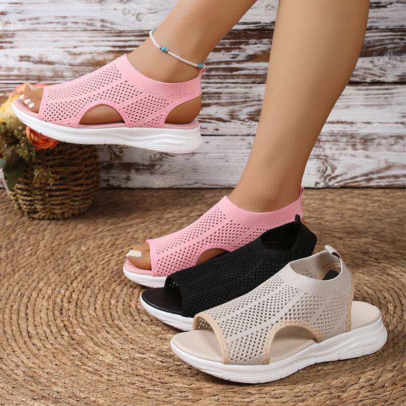 Dames ademende mesh sandalen met open teen