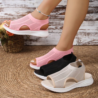 Dames ademende mesh sandalen met open teen
