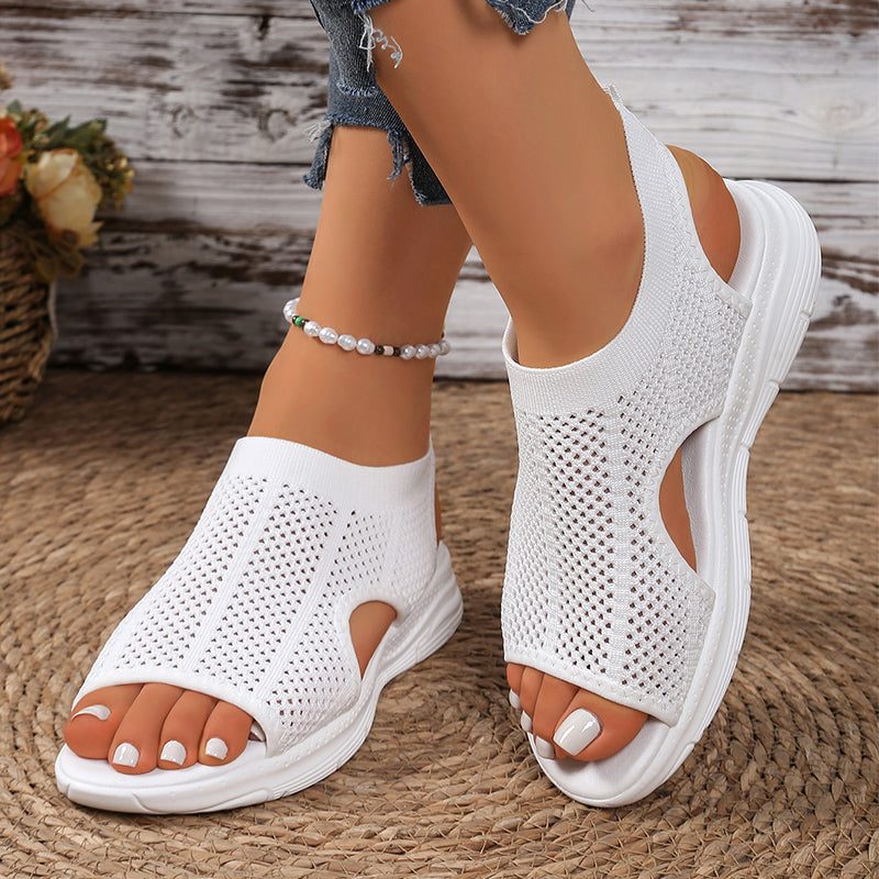 Dames ademende mesh sandalen met open teen