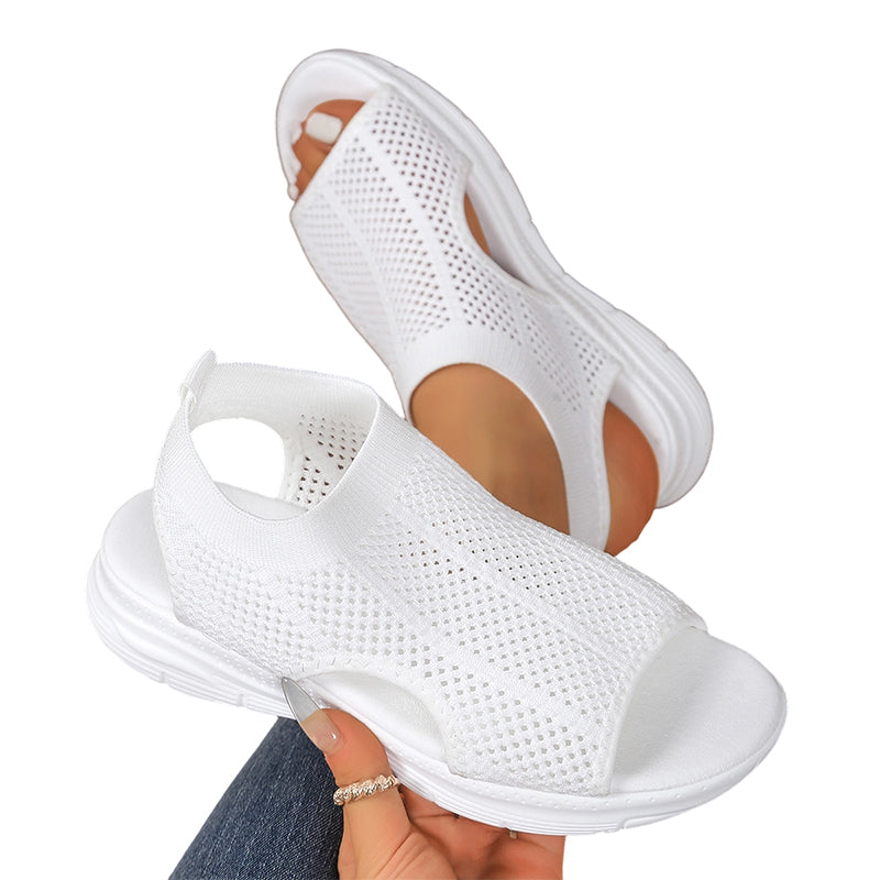 Dames ademende mesh sandalen met open teen
