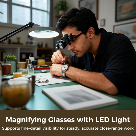 50% KORTING⏰Precisie-LED-loep voor elektronica en knutselwerk – Verstelbare houder en 10-20x zoom – Handsfree, krachtige verlichting – ideaal voor solderen, horlogereparaties of miniatuurschilderen