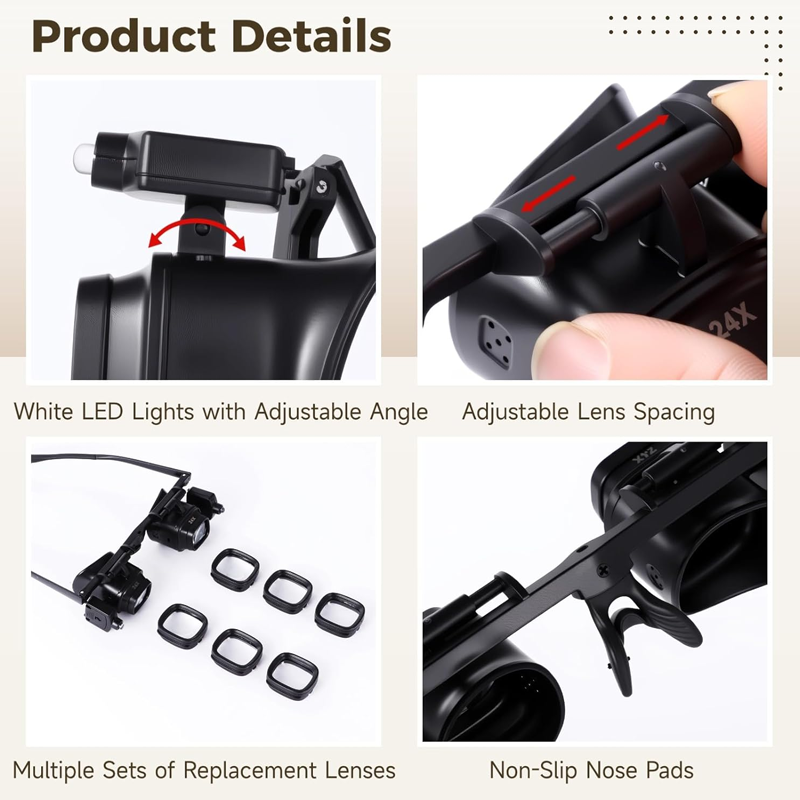 50% KORTING⏰Precisie-LED-loep voor elektronica en knutselwerk – Verstelbare houder en 10-20x zoom – Handsfree, krachtige verlichting – ideaal voor solderen, horlogereparaties of miniatuurschilderen