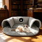 Pluche 2-in-1 katten tunnelbed