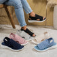 Ademende gebreide plateausandalen voor dames
