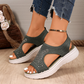Women's Rhinestone Knit Platform Sandals