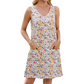 Women's Casual Printed Spaghetti Strap Sleeveless Dress
