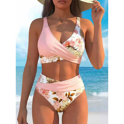 🌸👙🌊 Dames bikini set met bloemenprint en hoge taille 🩱💐🌞