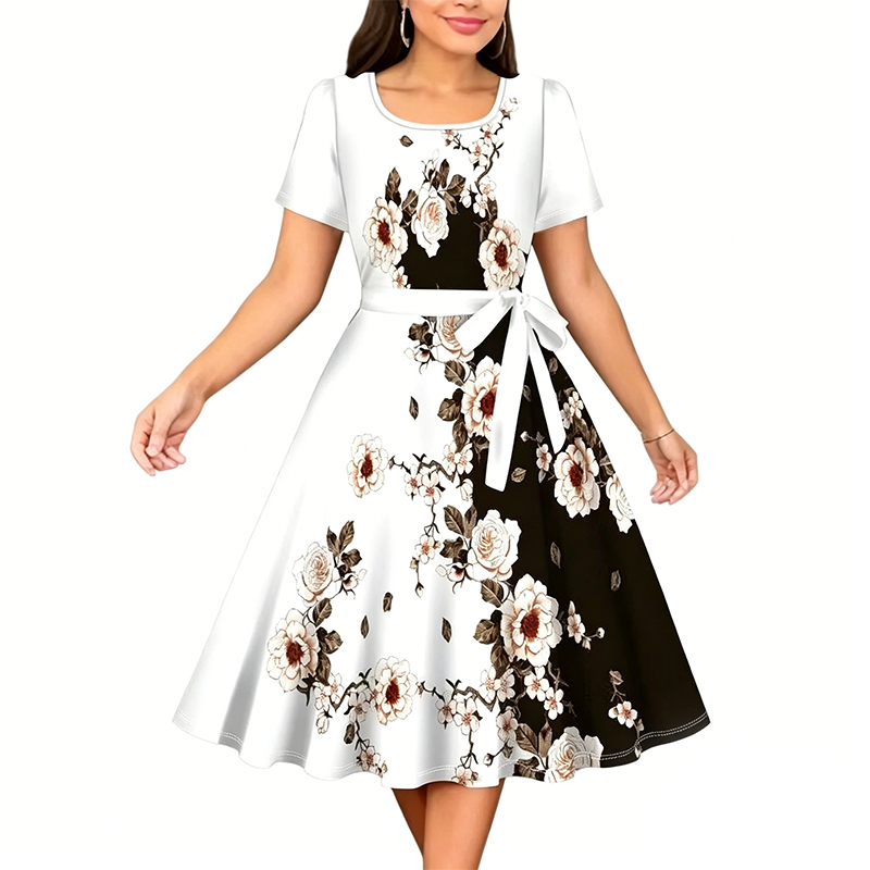 🔥 50% KORTING 👗 Bloemenjurk – Elegant & Flatterend 🌸✨