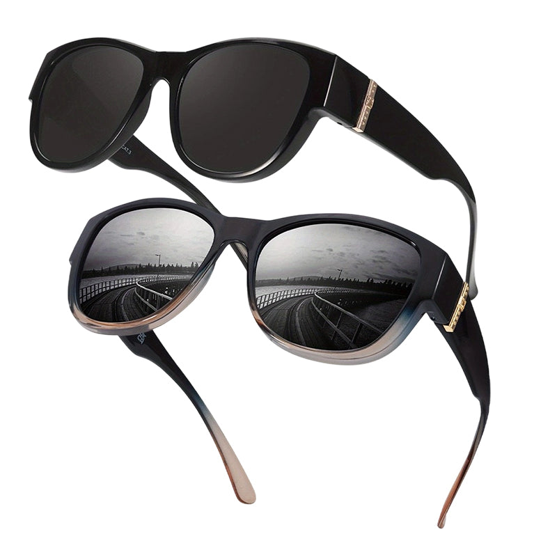 🕶️👓 50% KORTING! Brildragers opgelet: deze oversized zonnebril schuift over je eigen bril en je ziet eruit als een filmster – geen dure clip-on, geen geknipper met lenzen!