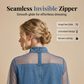 👗  Lantern Sleeve Faux Collar Denim Rok – femininer Look met Fake-kraag, brede armjes & figurschmeichelndem Denim-Schnitt