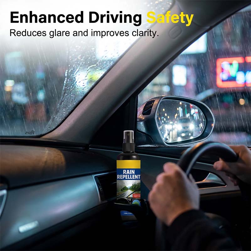 🚗 KOOP 2, KRIJG 1 GRATIS! Kristalheldere Regenafstotende Spray – Voor Een Helder Zicht in de Regen 🌧️