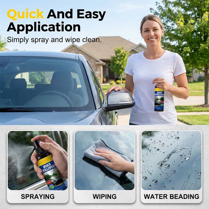 🚗 KOOP 2, KRIJG 1 GRATIS! Kristalheldere Regenafstotende Spray – Voor Een Helder Zicht in de Regen 🌧️