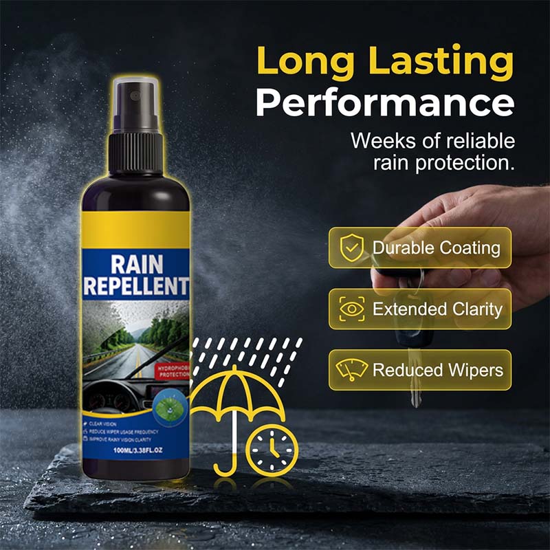 🚗 KOOP 2, KRIJG 1 GRATIS! Kristalheldere Regenafstotende Spray – Voor Een Helder Zicht in de Regen 🌧️