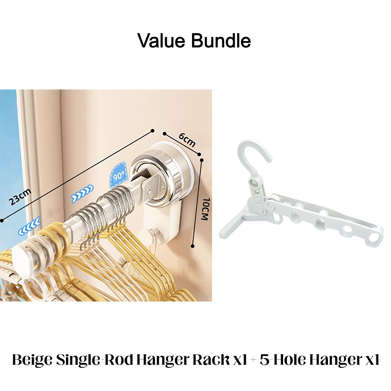 🏡【Aanbieding】✨Opvouwbaar Zuignap Hangrek | Zonder Boren | Uitschuifbaar🧺