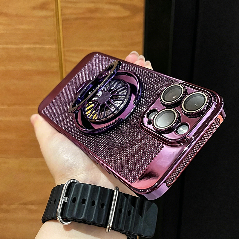 📱 Magnetisch telefoonhoesje met draaibare ring en warmteafvoer
