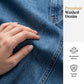 🔥Superaanbieding: 50% KORTING🔥Damesjeans met hoge taille, wijde pijpen en een asymmetrische zoom