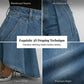 🔥Superaanbieding: 50% KORTING🔥Damesjeans met hoge taille, wijde pijpen en een asymmetrische zoom