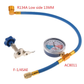 R134a AC-koudemiddel vulslang met manometer