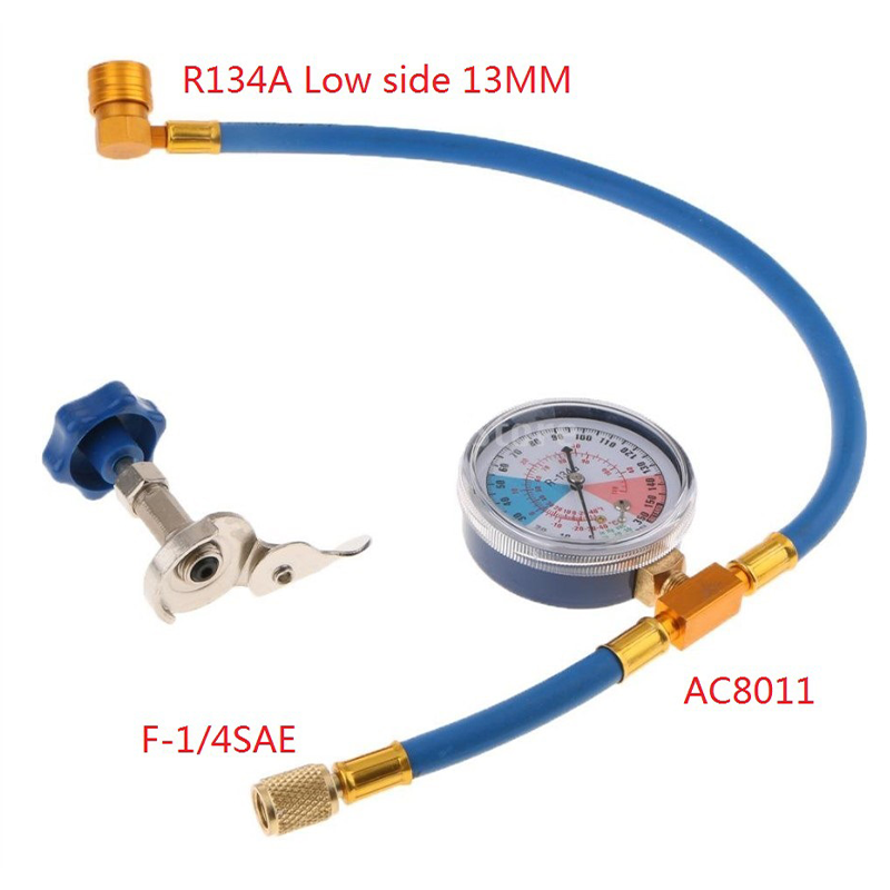 R134a AC-koudemiddel vulslang met manometer