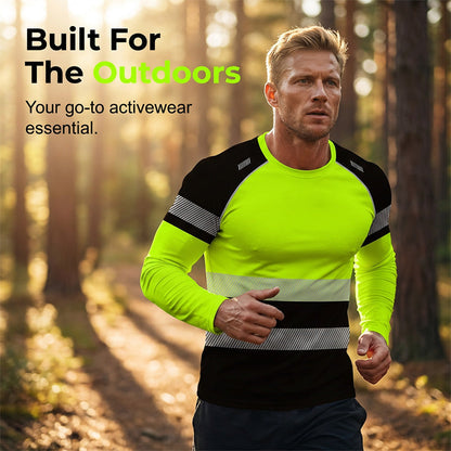 🏃‍♂️ Sportieve heren longsleeve – vochtafvoerend, met subtiele print, voor actieve dagen