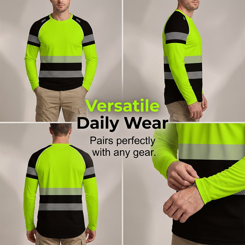 🏃‍♂️ Sportieve heren longsleeve – vochtafvoerend, met subtiele print, voor actieve dagen