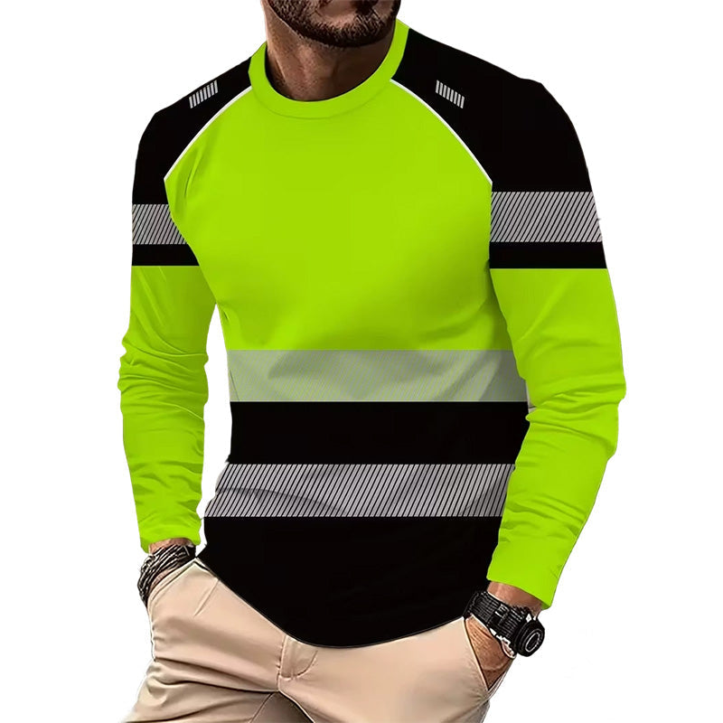 🏃‍♂️ Sportieve heren longsleeve – vochtafvoerend, met subtiele print, voor actieve dagen