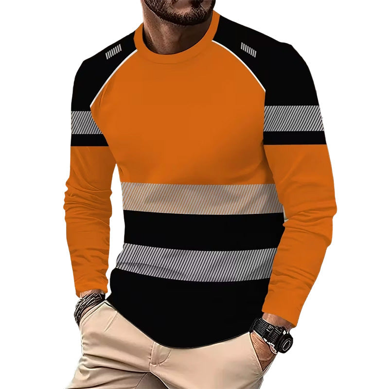 🏃‍♂️ Sportieve heren longsleeve – vochtafvoerend, met subtiele print, voor actieve dagen