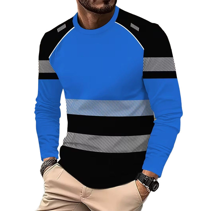 🏃‍♂️ Sportieve heren longsleeve – vochtafvoerend, met subtiele print, voor actieve dagen