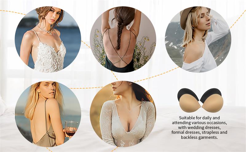 Klevende onzichtbare push-up beha-stickers