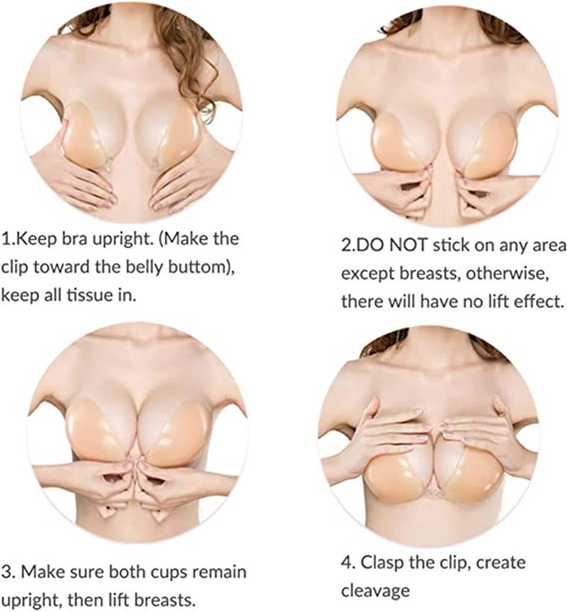 Klevende onzichtbare push-up beha-stickers
