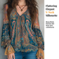 ⏳ Laatste nieuws – 50% korting loopt af! Elegante blouse met ruches, in bohemienstijl en met kasjmierpatroon