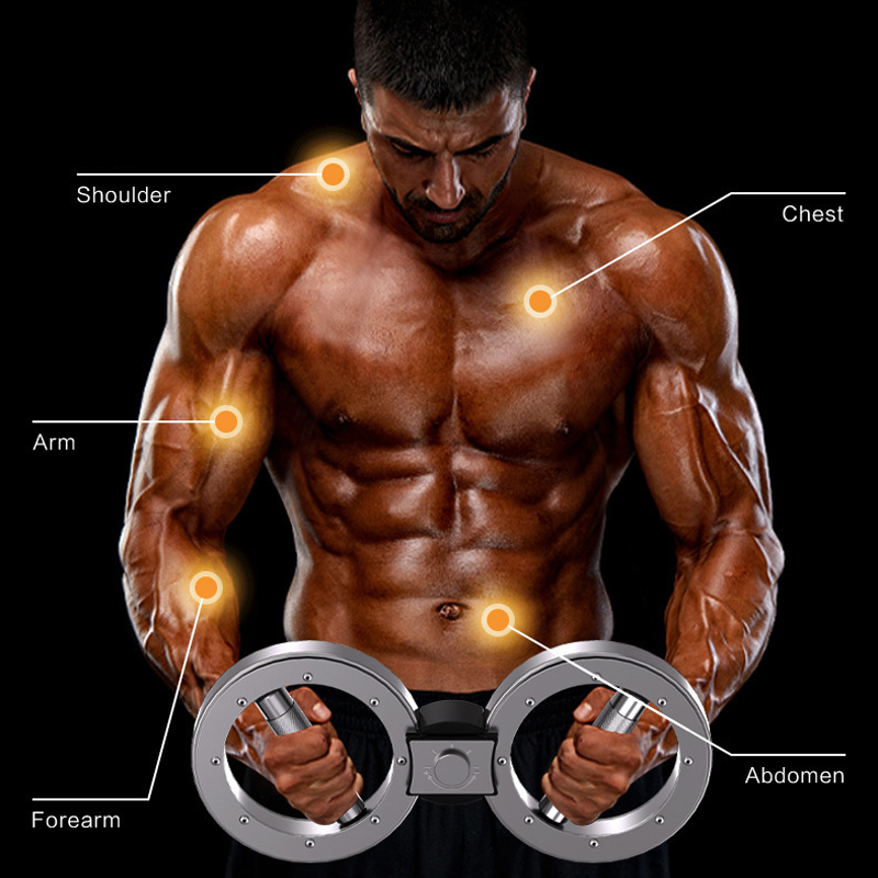 [Trainingsapparaat voor thuisgebruik] Spinning Rotator Burn-apparaat, 12 lb-trainingsapparaat voor armen en schouders met instelbare weerstand, onderarm- en grijpkrachttrainer voor mannen en vrouwen – voor thuis en in de sportschool