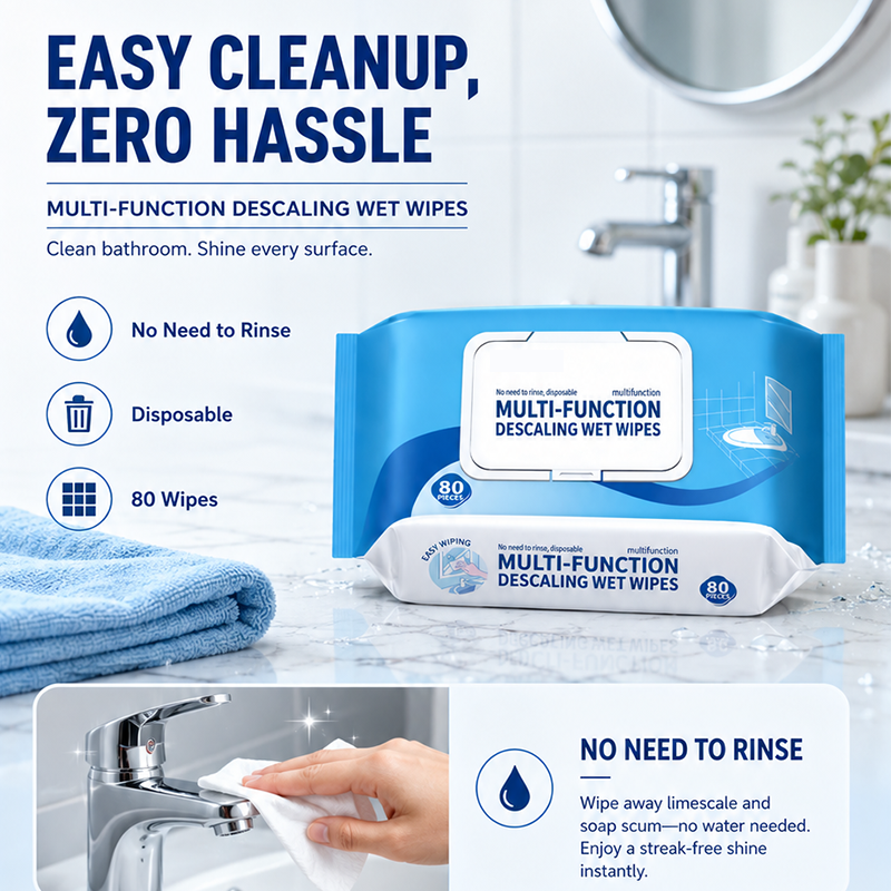 🧼 2+1 GRATIS – Badkamer Ontkalkende Reinigingsdoekjes – Snel & Streeploos Schoon ✨