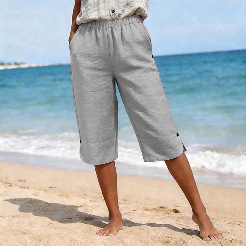 Ademende, casual capribroek voor dames voor de zomer