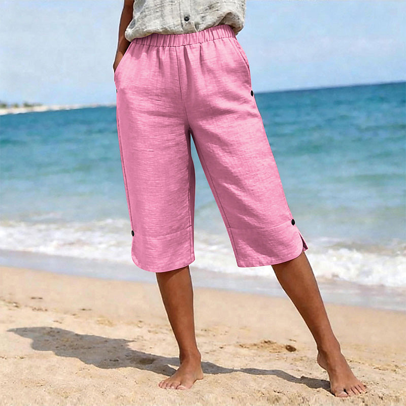 Ademende, casual capribroek voor dames voor de zomer