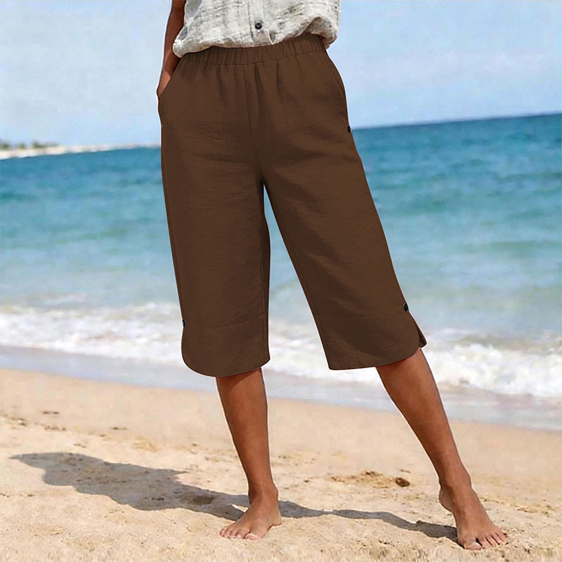 Ademende, casual capribroek voor dames voor de zomer