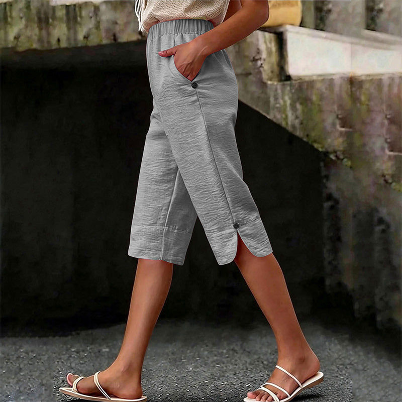 Ademende, casual capribroek voor dames voor de zomer