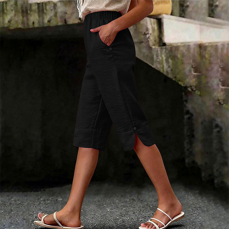 Ademende, casual capribroek voor dames voor de zomer