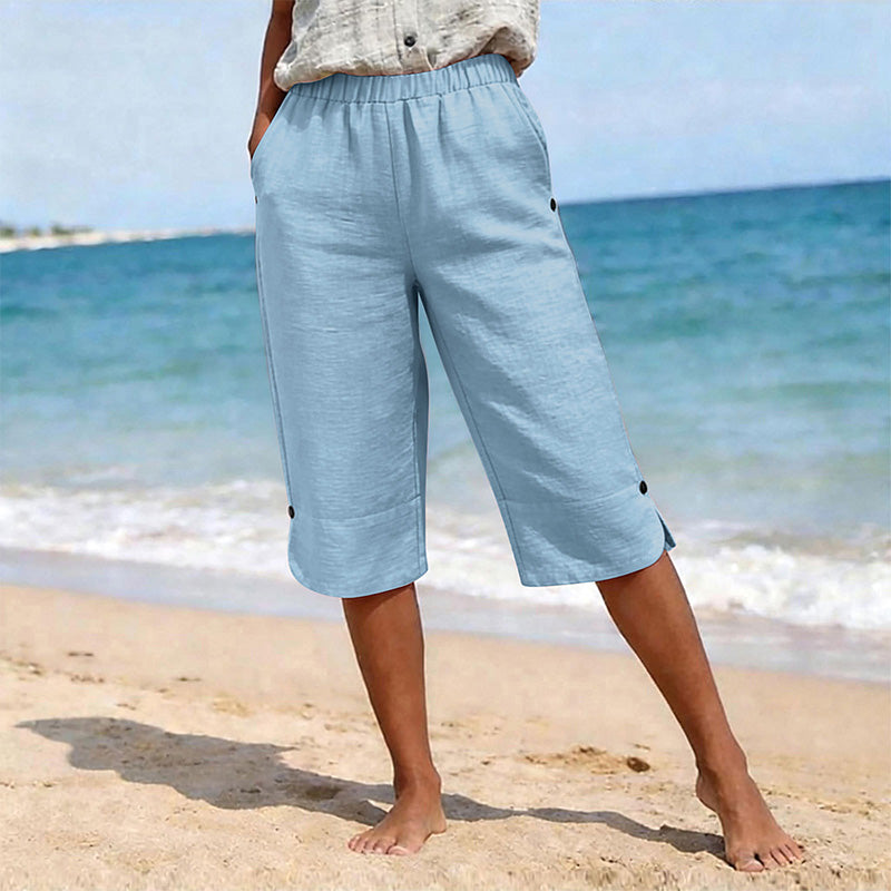 Ademende, casual capribroek voor dames voor de zomer