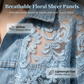 🎉50% korting voor een beperkte tijd🛒Luchtig damesjack van denim met bloemenprint en patchwork van kant