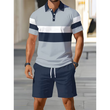 ⏳Tijdelijke aanbieding⏰Tweedelige set voor heren: shirt en korte broek