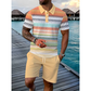 ⏳Tijdelijke aanbieding⏰Tweedelige set voor heren: shirt en korte broek