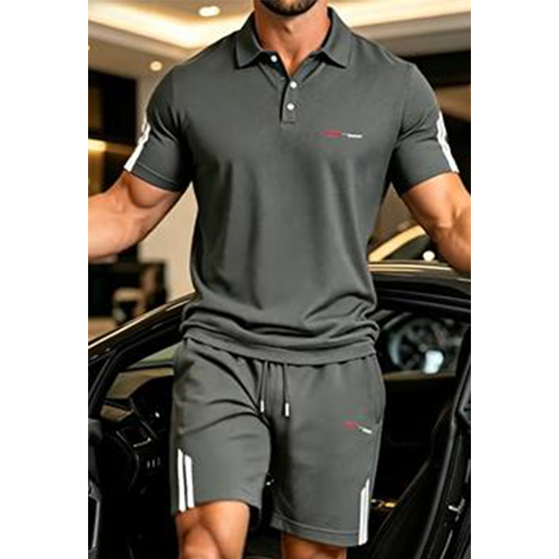 🏆 Laatste dag uitverkoop! 50% korting. 🔥 Casual set met korte mouwen en korte broek voor heren.