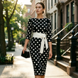 👗🌸 Elegante retro jurk met stippen – tijdloos, vrouwelijk en veelzijdig – perfect voor dagelijks gebruik, op kantoor en speciale gelegenheden.